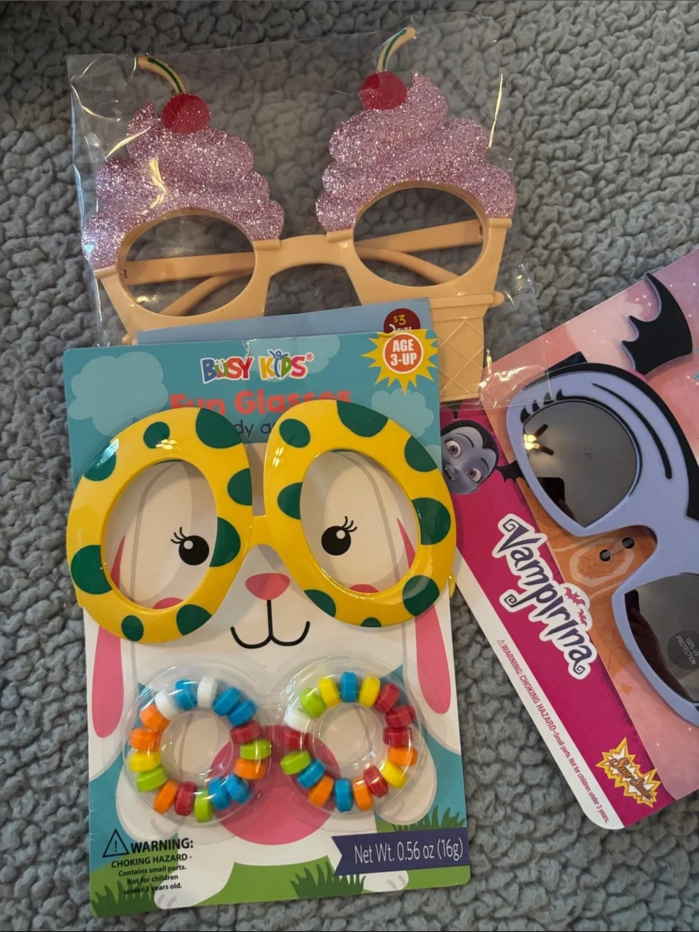 NWT Fun Glasses - Kids Toy Sunglasses 3 in set